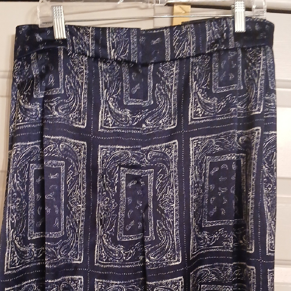 Simply Vera Vera Wang Navy Blue Patterned Women's Pants